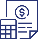 Icon Calculator and Financial Document